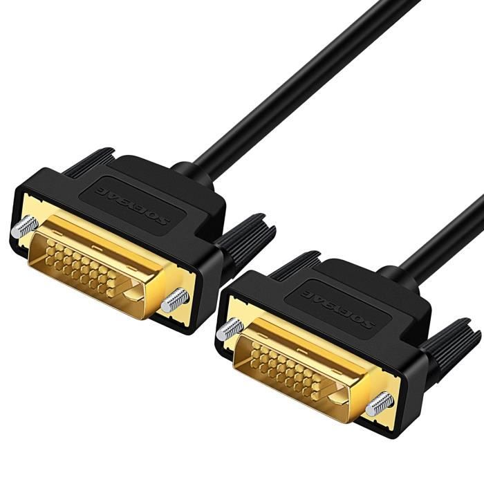 Câble HD Bidirectionnel HDMI Vers DVI 24 + 1P 1080P De 3m Pour Connecter L'ordinateur Au Moniteur