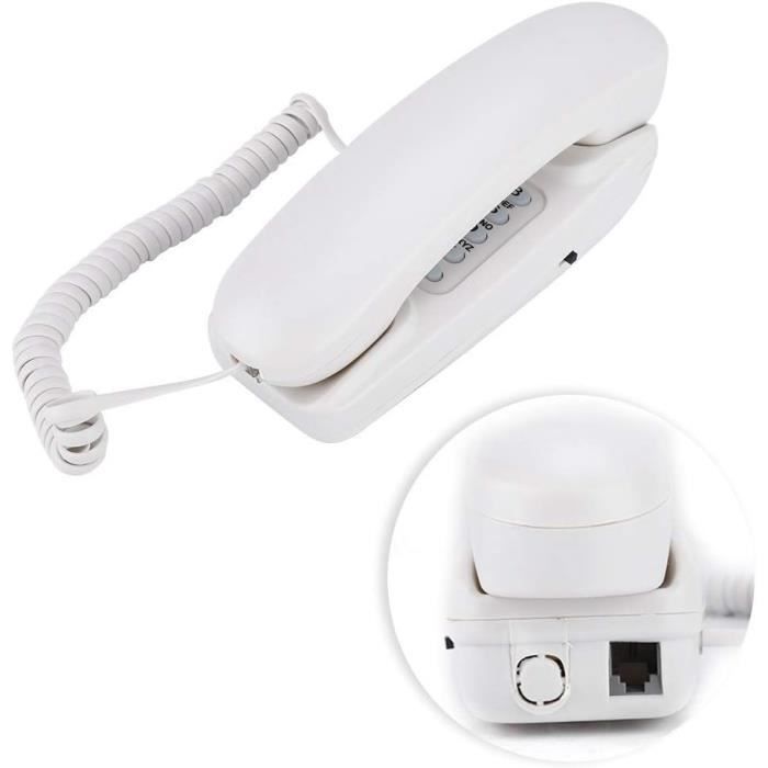 Rj45 Téléphone Fixe Filaire, Mini Téléphone Table-Mural Avec Fonction ...