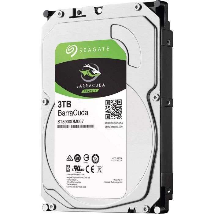 Disque Dur Seagate Barracuda 4000 Go 3,5 Pouce 4 Tera HDD Interne 4Tb SATA3 HDD