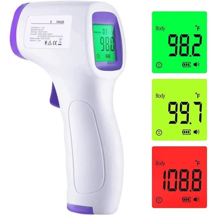 Thermomètre pour bébé, thermomètre frontal et auriculaire infrarouge  numérique médical pour bébé, enfant, adulte en 1 seconde de temps de  mesure, avec mémoire et alarme de fièvre