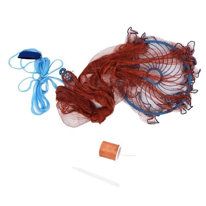 ROMACK Filet De Pêche Lancer Main 3.6 M – Nylon Résistant Style Américain, Lesté Zinc Océan !