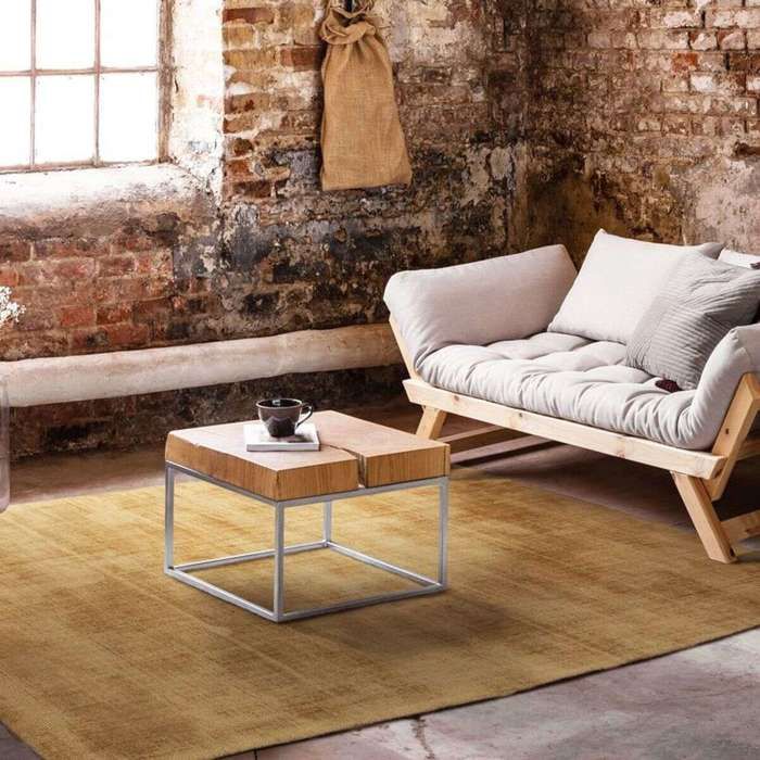 Tapis aspect velours ocre 160x230