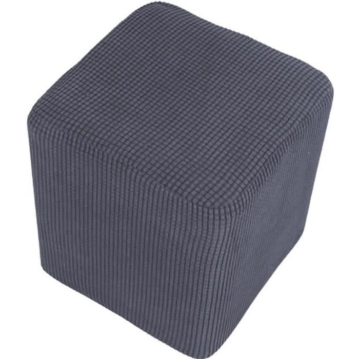 Housse Extensible Pour Pouf Carré/Rectangle - Velours, 4 Tailles, Lavable - Protection Et Décoration (Taille 3 : ~75-85cm)