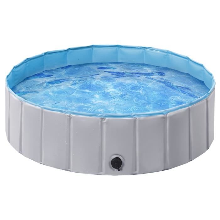Comparer les prix de Piscine pour Chien Pliable 100 x 30 cm Bassin de Baignade Portable Bain pour Chien-Chat - Yaheetech