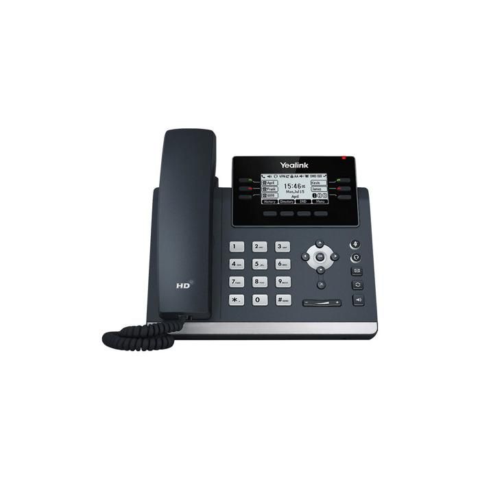 Téléphone IP - YEALINK - T42u - 12 Comptes SIP - Noir - Vidéoconférences