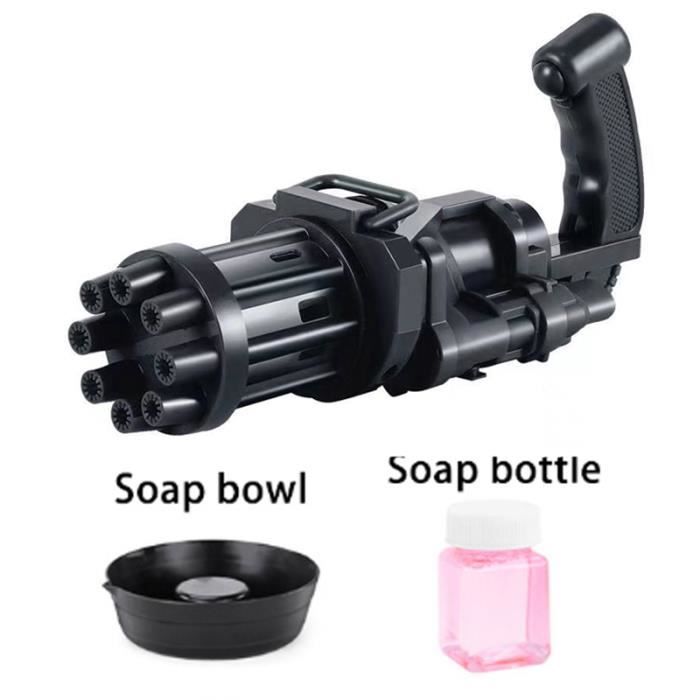 Pistolet à Bulles Automatique Pour Enfant - LED Lumineux - Fonctionne Sur Piles AA - Parfait Pour L'extérieur - Rouge - 8