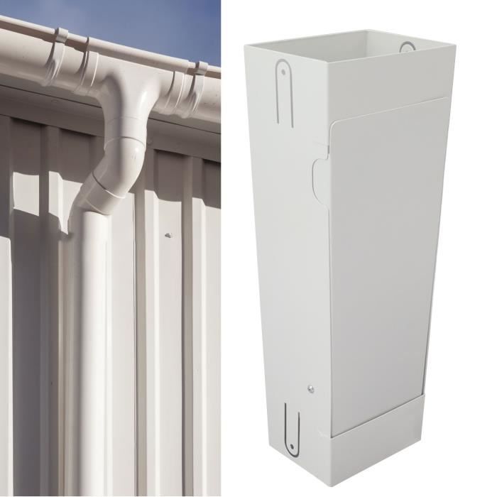 Récupérateur D'eau De Pluie Avec Filtre - Adaptable Tuyaux 2x3" Ou 3x4" - Débit Réglable - Kit Complet Blanc