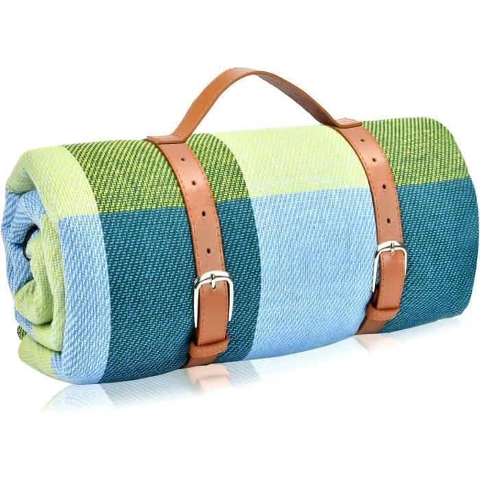 Tapis De Pique-nique Extérieur Pliable 3x2 M, Waterproof, Avec Sac De Rangement