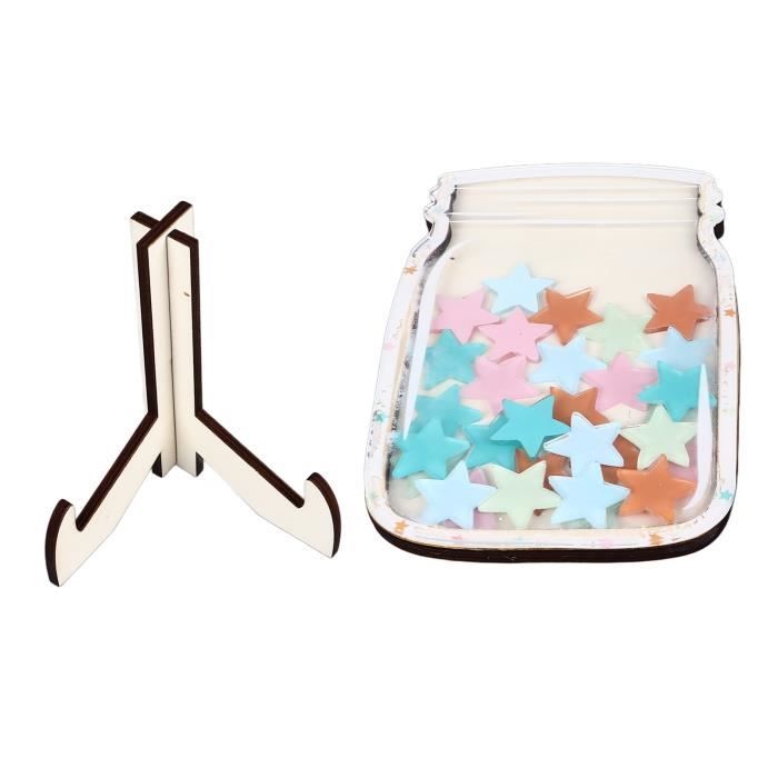 Bocal De Récompense Magnétique Personnalisé Avec Support En Bois Pour La Maison, La Salle De Classe, Les Enfants