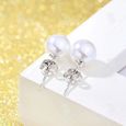 LCC® Paire de boucles d'oreilles Mode perle blanche de mode pour femmes Accessoires d'oreilles Femmes Elégance mode Bouc-1