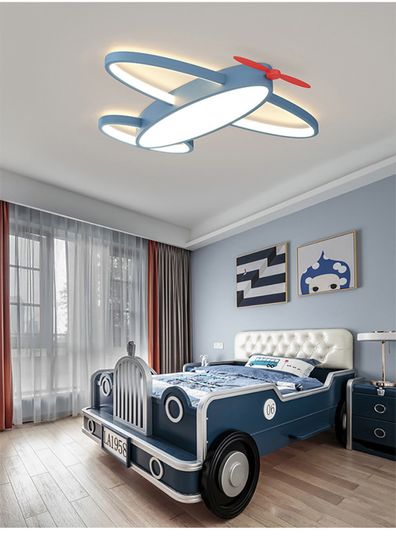 Lustre Avion LED Pour Chambre D'enfant - 32W, Télécommande, Lumière Réglable - Déco Aviation Garçon/fille - 7