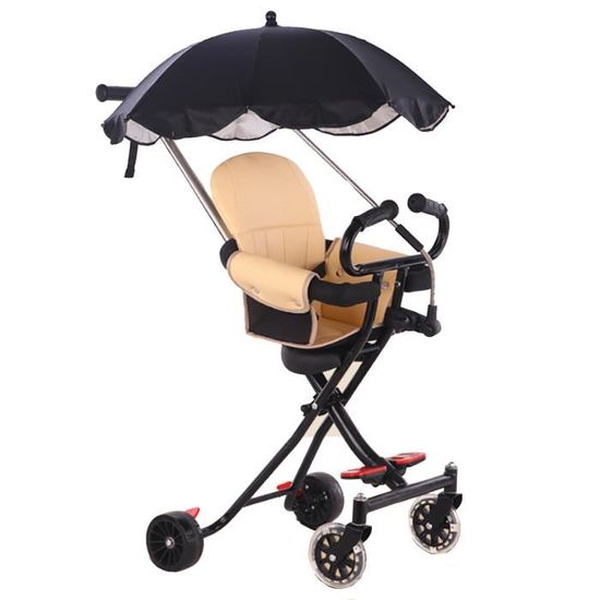 Pare-Soleil Universel Pour Poussette - Anti-UV 50+, Coupe-Vent, Fenêtre D'Observation - Gris/Noir, 69x59 Cm