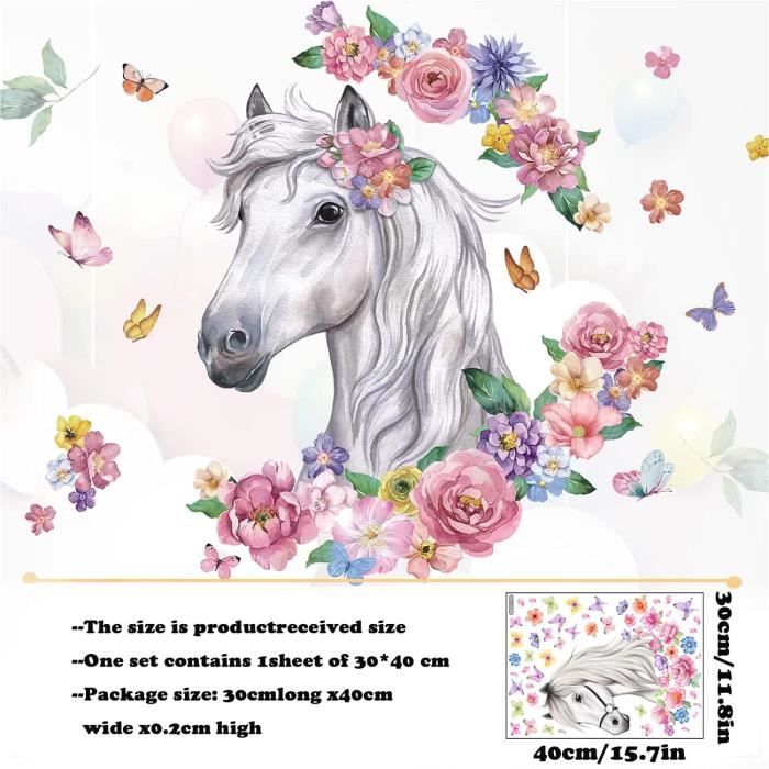 Little Deco DL891-2 Sticker Mural Décoratif Pour Chambre D'enfant Motif éléphant, Ballon Et Nuages Bleu