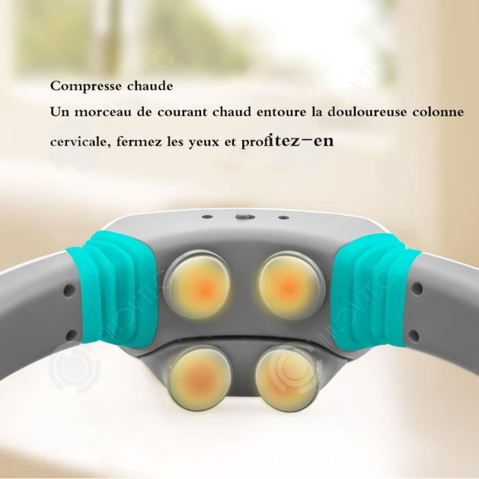 Masseur De Cou Électrique à Impulsions EMS - Intelligent Avec 2 Pads De Massage - Neuf