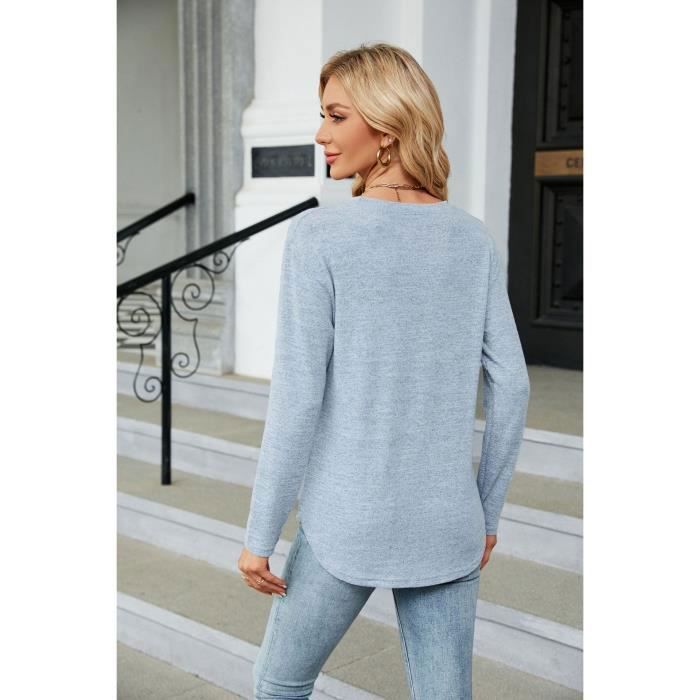 CMTOP Pull Femme Hiver Chaud Chic Et Elegant Pulls Sweater Col Rond Manche Longue Pullover Décontracté