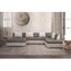 Canapé D'Angle Panoramique Convertible OTIA XXL - 6/7 Places - Simili Et Tissu - Angle Droit Ou Gauche - Gris/Noir - 13