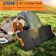 Hengda 200W Panneau Solaire Pliable Chargeur de Sac Solaire Centrale de Batterie Portable pour Camping et Voyage-2