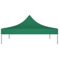 (418473) [Meilleures Mobiliers] Toit de tente de réception Décor - Auvent de Remplacement Toile de Tonnelle 3x3 m Vert 270 g-m²-2