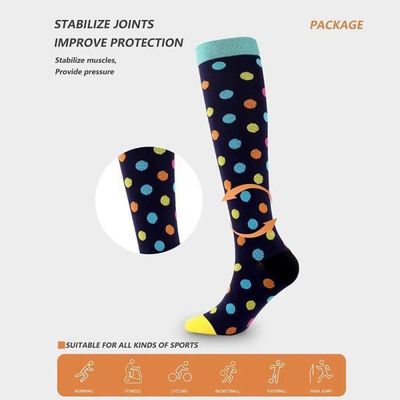 Lot De 3 Paires Chaussettes De Compression 20-30 MmHg - Fibre De Cuivre - Pour Sport, Voyage, Infirmières, Grossesse