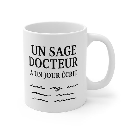 Mug personnalisé Mascotte Médecin Homme, cadeau personnalisé médecin