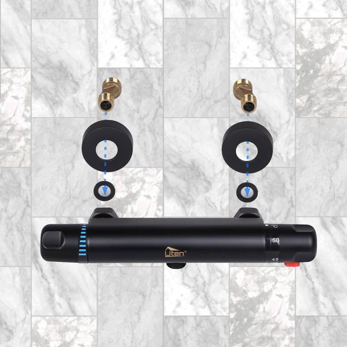 KINGBATH™ Robinet Mitigeur Rond Thermostatique Exposé Pour