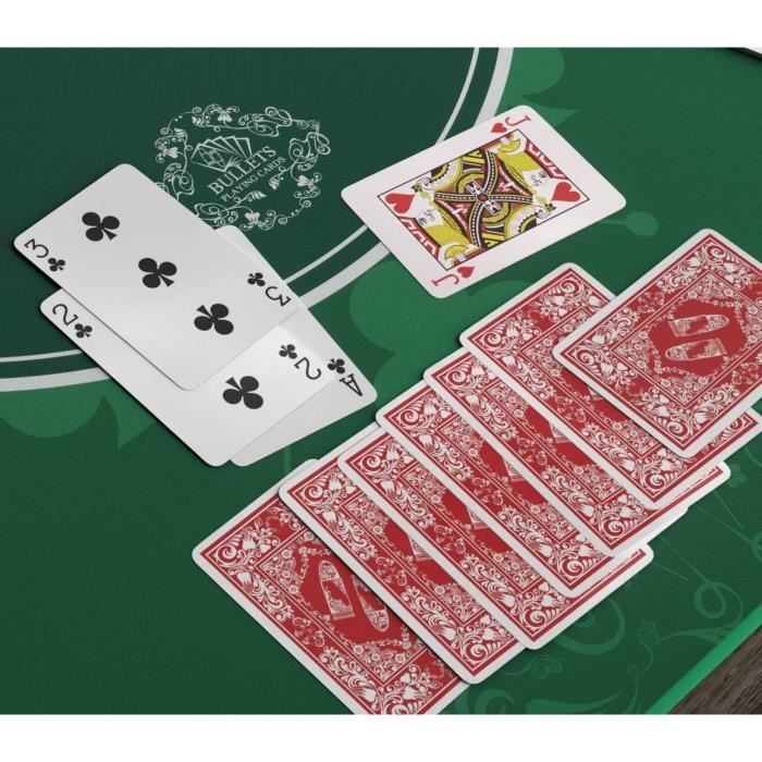 Cartes De Poker Professionnelles SLOWPLAY - Double Pack Bleu Et Rouge, Index Jumbo, Imperméables