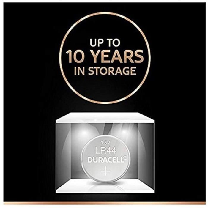 Duracell LR44 Pile Bouton Alcaline 1,5V, Lot De 2 (76A - A76