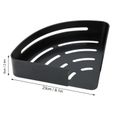 Etagère d'angle en aluminium pour salle de bain - Noir - Moderne et simple - HB016-3