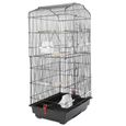 Cage à oiseaux en fil portable oiseau volière cage maison d'oiseau cage à animaux 46 * 36 * 93cm-3