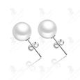 LCC® Paire de boucles d'oreilles Mode perle blanche de mode pour femmes Accessoires d'oreilles Femmes Elégance mode Bouc-3