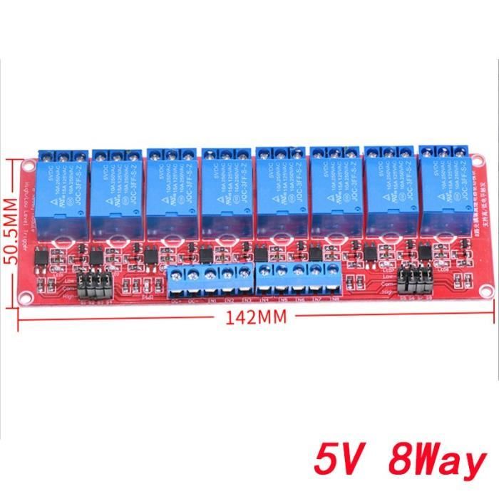 Module Relais 2 Canaux 5V Avec Optocoupleur - Pour Arduino, Raspberry Pi | Haute Isolation | Contrôle Individuel | Bornier à Vis