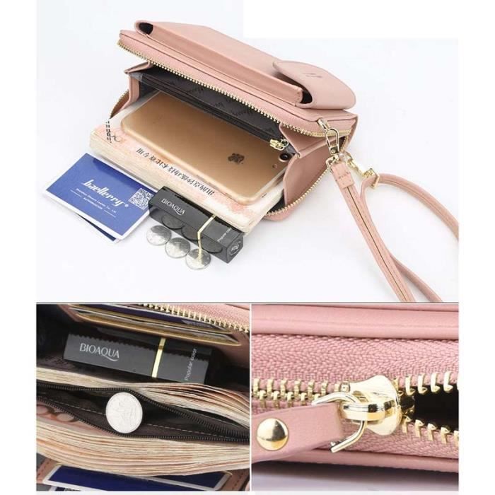 Sacoche Femme Sac Bandoulière PU Cuir Pour Shopping Noir Noir