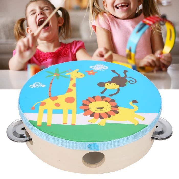 Dilwe Tambour Piano Jouet – ABS éducatif Multifonction, 3 Histoires, 6 Chansons, Reconnaissance Animaux, Pour Bébé Dès 3 Ans (rose)
