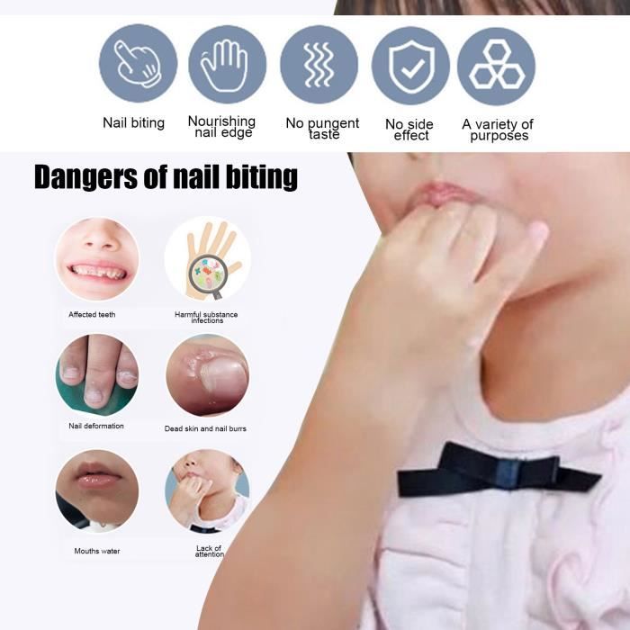 Vernis à ongles transparent anti-morsure - Arrêtez de vous ronger les  ongles, vernis de prévention/anti-morsure des ongles pour adultes et  enfants
