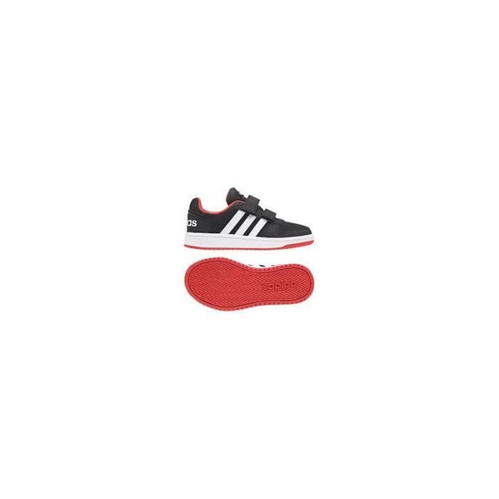 ADIDAS Baskets Hoops 2.0 K - Enfant garçon - Noir et rouge Noir et rouge -  Cdiscount Chaussures