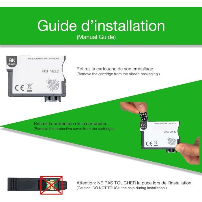 Cartouches D'encre Compatibles T0615 XL Avec Puce - Pour Epson Stylus DX4200, DX4250 - Neuf Sous Emballage