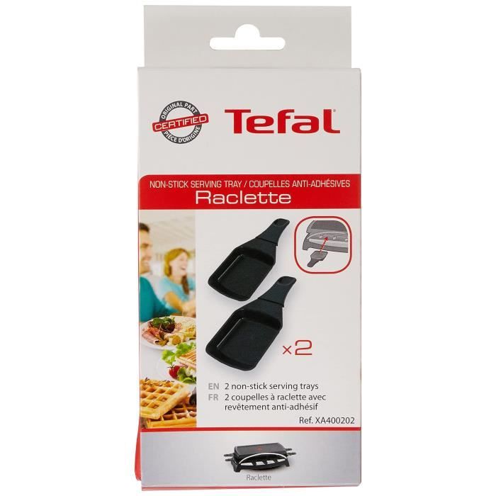 Raclette Tefal - Poelon ovale par 2 - Noir - 750 Watt - Compatible  lave-vaisselle - Cdiscount Electroménager