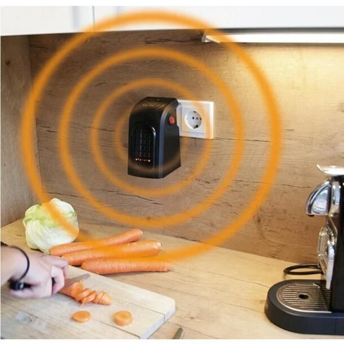 Mini Radiateur électrique PTC, Rotation à 90°, 2 Modes, Radiateur D'appoint Compact Pour Salon Chambre Et Bureau Blanc 97658555