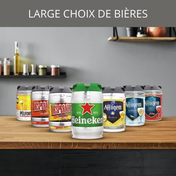 Tireuse à bière KRUPS Beertender® - Compatible fûts 5L - Bière fraîche et  mousseuse - Loft Ed VB700E00