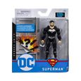 Coffret Figurine Superman Noir 10 cm 3 Accessoires Mystere personnage DC Set Super Heros Nouveaute Jouet Garcon-0