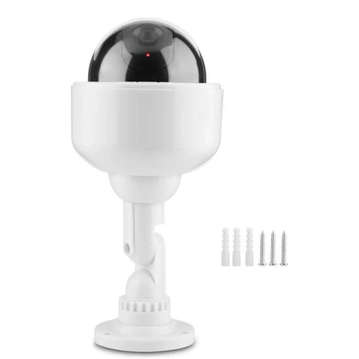 Caméra Factice De Sécurité Avec LED Clignotante - Dôme Extérieur, Effet Dissuasif