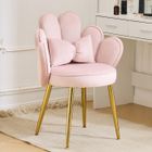 ALIGHTUP Fauteuil de Salle à Manger avec Dossier et oreiller Chaise, Pieds en Acier,Rose