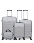 Set de 4 valises - WAVE PARIS - SELENGA-C - 4 roues - Gris