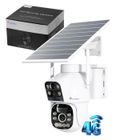 Caméra de Surveillance 4G LTE Extérieure Ctronics – Double Objectif, Batterie 15600mAh, Solaire 8W, PIR, Vision Couleur, IP66