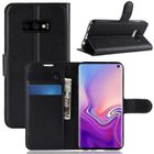 FRANCIS-R Pour 5.8" Samsung Galaxy S10e Coque [PAS pour Galaxy S10] - Rétro PU Cuir Plier Support Etui Housse Galaxy S10e [Noir]