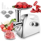 FAMINODE Hachoir à viande électrique Professionnelle 3 en 1 - LEXLIFE - 2800W - 3 plaques de broyage en métal - Blanc