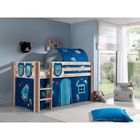 Lit mi-hauteur enfant Vipack Pino - Bois - Sommier inclus et housse Astro - 90x200 cm