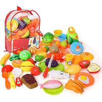 Kit de Cuisine pour Enfants, Alimentaire Faire Semblant, 41 Pièce en Plastique Fruits légume Coupe Ensemble pour Bébé 3 4 5 6 Ans+