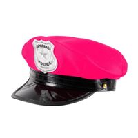 Casquette Police Américaine ALSINO KH-189 - Accessoire de déguisement - Rose foncé, noir