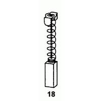 Asein - Balais de Charbon - 1817 Pour Metabo - 6,4x8x16 mm - Réf. org.: 34301001 - Avec arrêt automatique